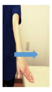卓球 フォアハンド イップス　手首の検査と調整　手関節尺屈